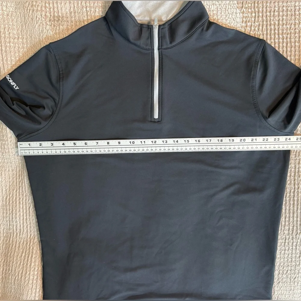Peter Millar Crown Sport 1/4 Zip Pullover Black Large Performance - Picture 5 of 11